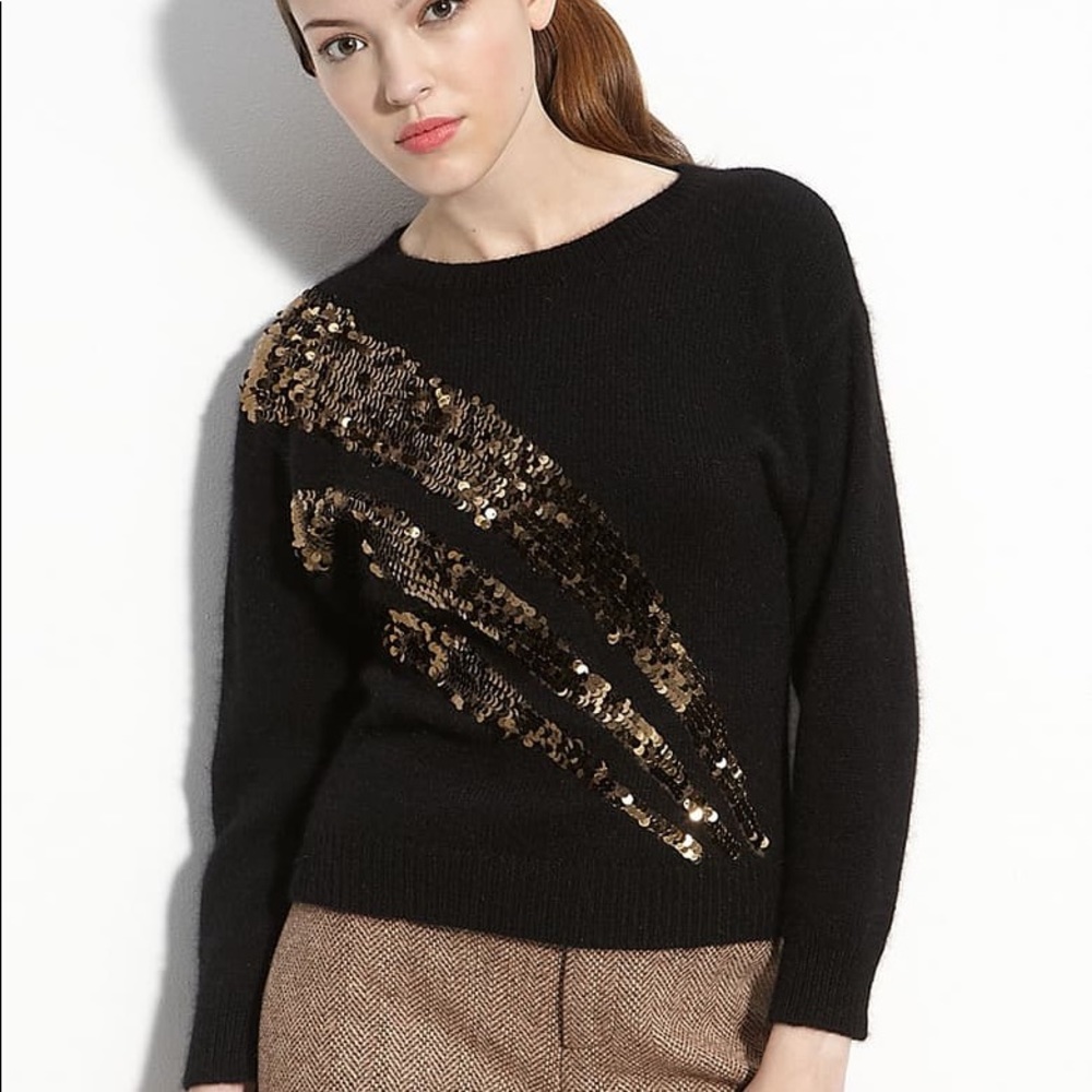 Marc Jacobs Quad black wool blend sequin sweater